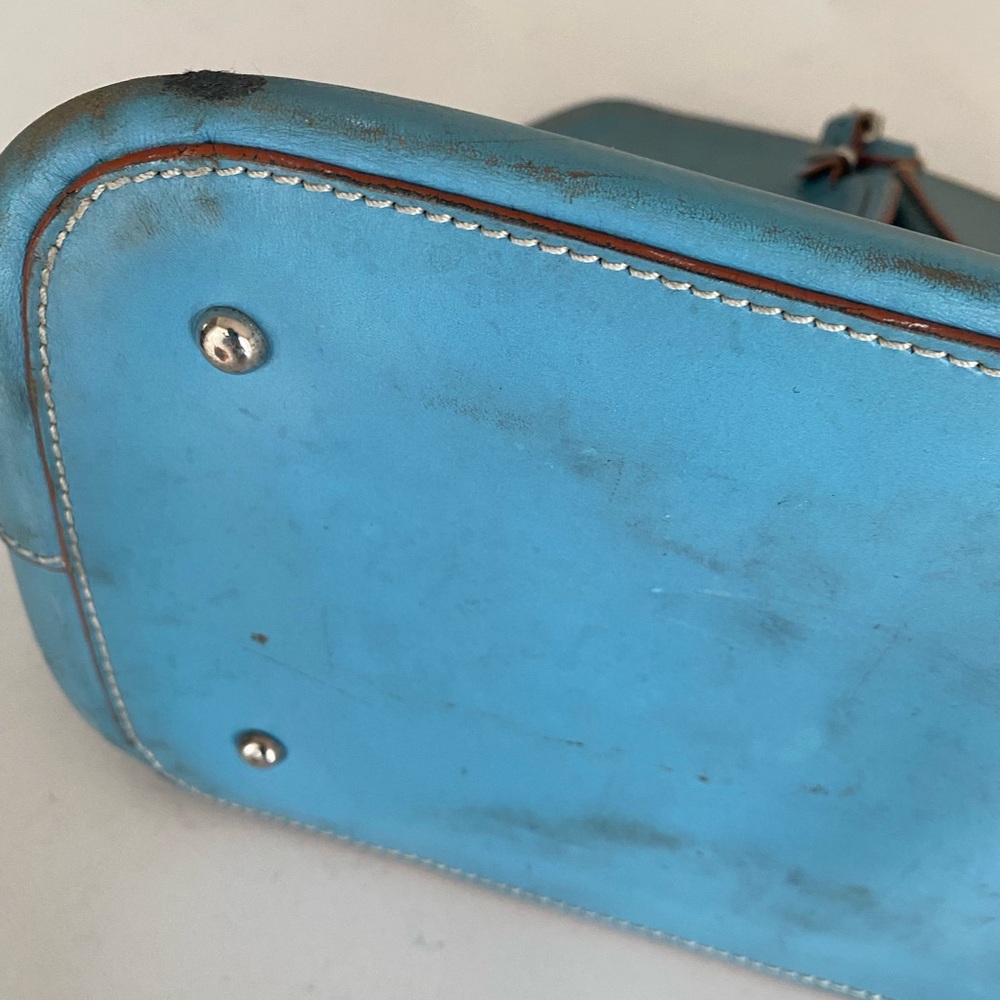 Boldrini Baby Blue Leather shoulder bag - Picture 7 of 12